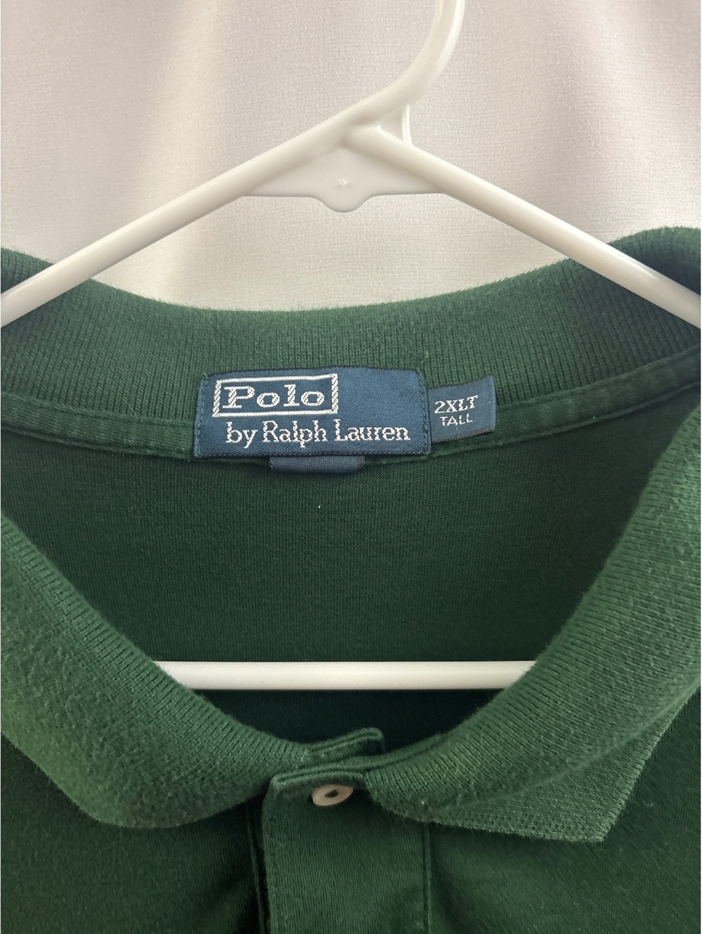 Polo by Ralph Lauren Men's Long Sleeve Green Polo Shirt 2XLT Tall - Picture 3 of 5